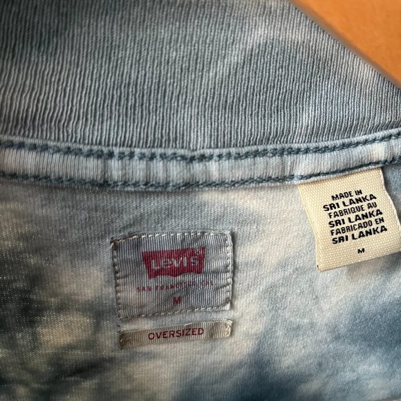 Levi's Oversized Tie-dye Mockneck long sleeve tee shirt - Picture 3 of 3